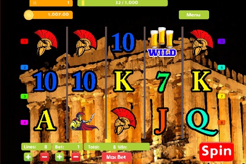 Pompeii of Rome Spartan vs Gladiator Casino Slot Machine screenshot 4