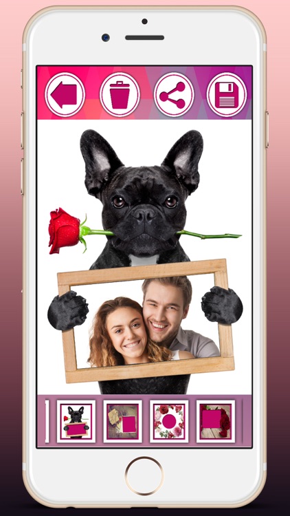 Love frames for pictures create postcards with romantic love pictures - Premium