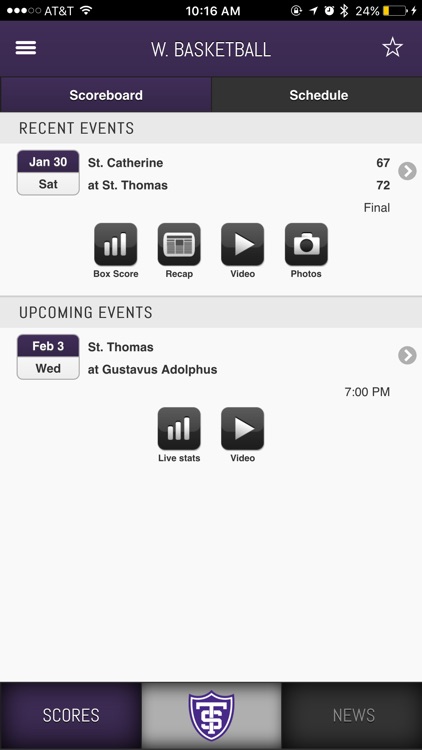 Tommie Sports Front Row