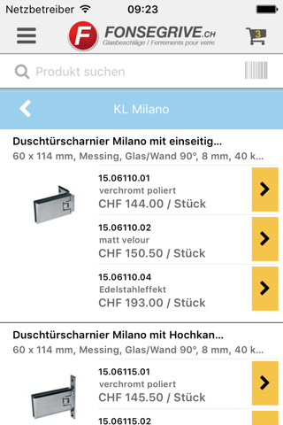 Glasbeschläge screenshot 2