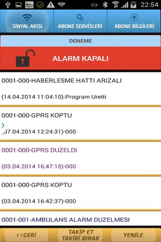 KOMSEK  ALARM SİNYAL TAKİBİ screenshot 3