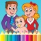 Family coloring book for kids