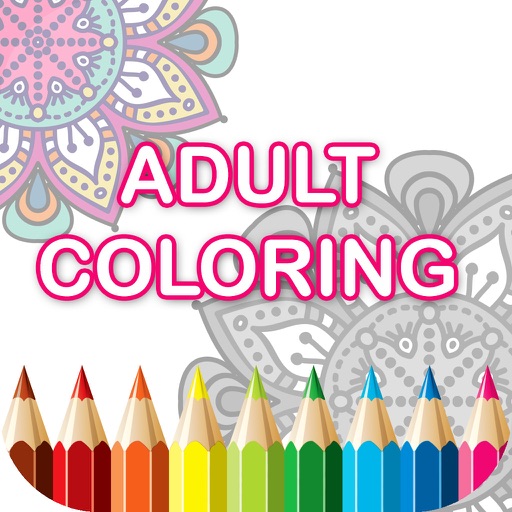 mandala coloring book - adult colors therapy free stress relieving pages Icon