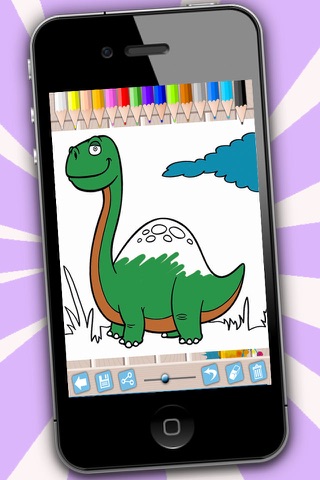 Kids paint and color animals dinosaurs coloring book - Premium screenshot 4