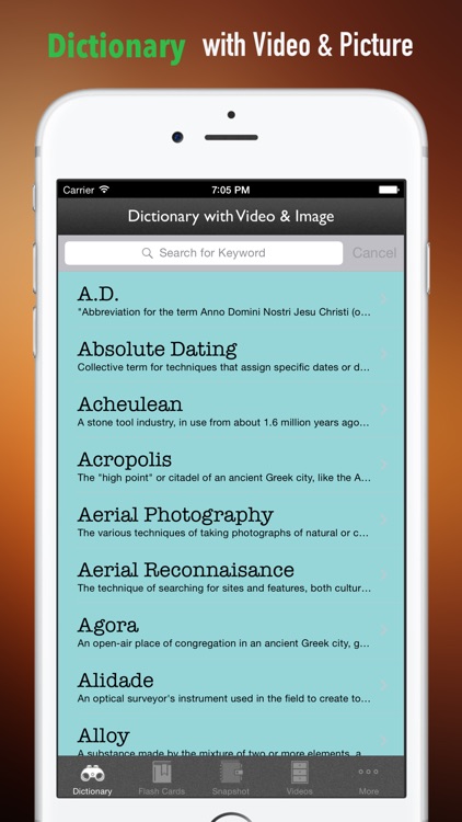 Archaeology Classes: Glossary with Course Tutorials screenshot-3