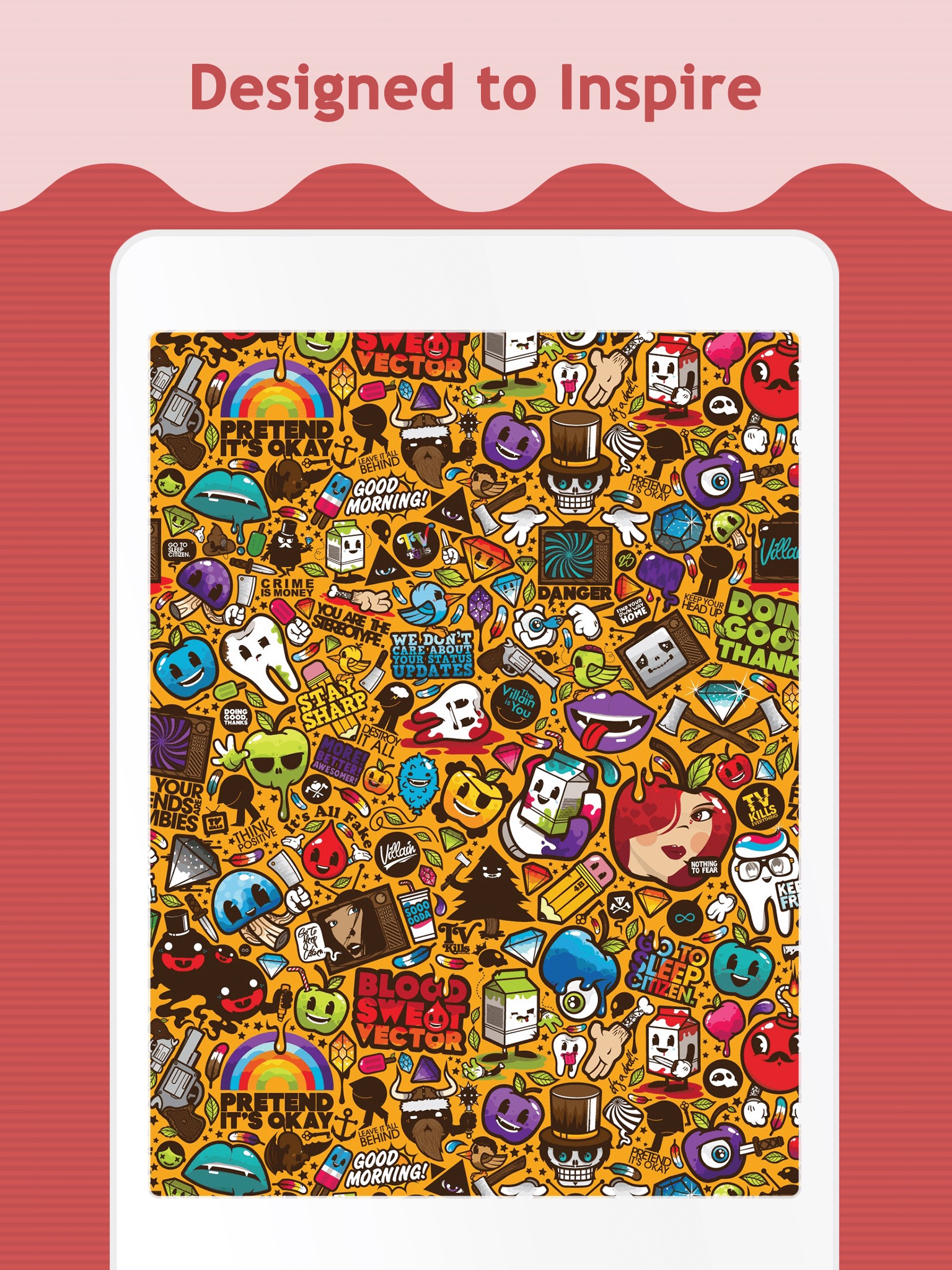 Doodle Wallpapers & Backgrounds for iPad screenshot 2