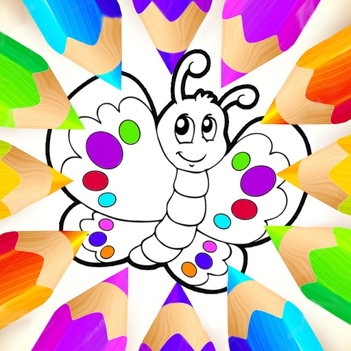 Kids Coloring Book Free Icon