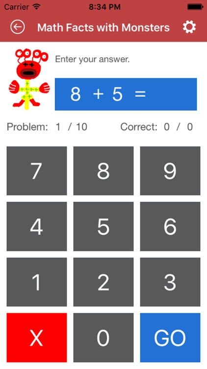 Math Facts With Monsters