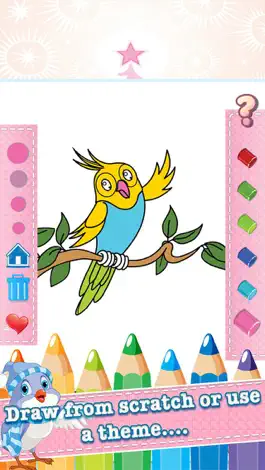 Game screenshot Bird Drawing Coloring Book - Cute Caricature Art Ideas pages for kids hack