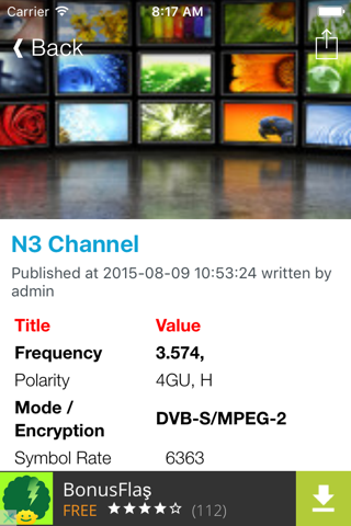 Indonesia TV Channels Sat Info screenshot 3