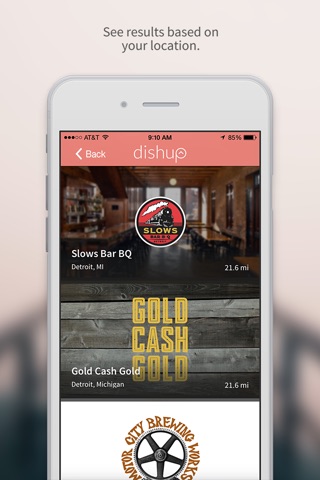 DishUp - your mobile guide to restaurant menus screenshot 2