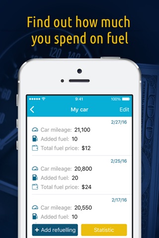 Калькулятор бензина - расход топлива, цена топлива, цена пробега машины screenshot 2