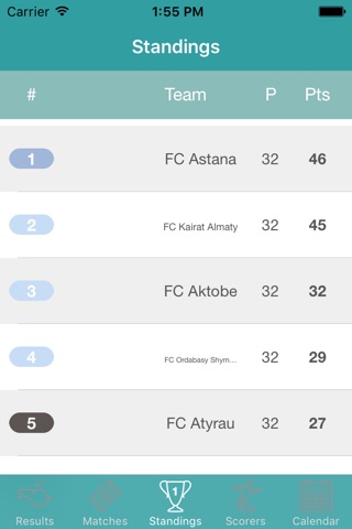 InfoLeague - Information for Kazakh Premier League - Matches, Results, Standings and more screenshot 2