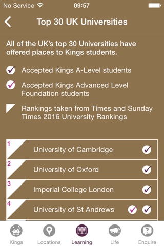 Kings Education for iPhone screenshot 4