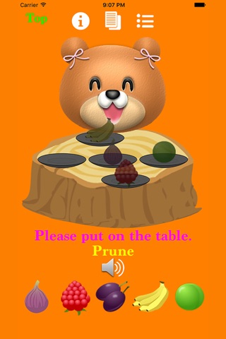 パクパク英語4 クマさんと一緒に食卓準備（Fruit編）FREE版 screenshot 2