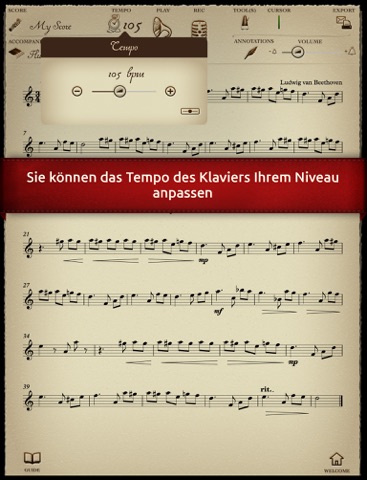 Play Beethoven - "Pour Elise"- Duo avec accompagnement piano screenshot 3