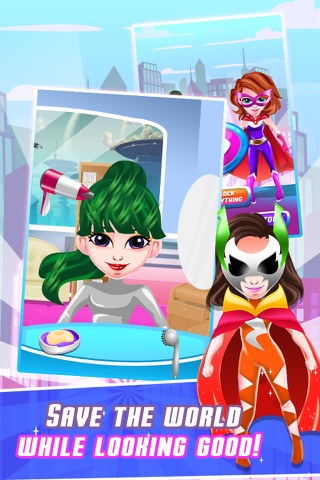 Superhero Princess Girl Salon - Makeup, Spa, and Makeover Kids Games screenshot 2