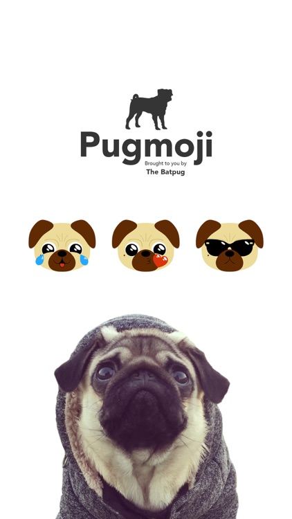 Pugmoji sticker keyboard by The BatPug