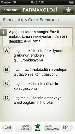 Game screenshot Tum TUS Soruları - Farmakoloji Lite hack