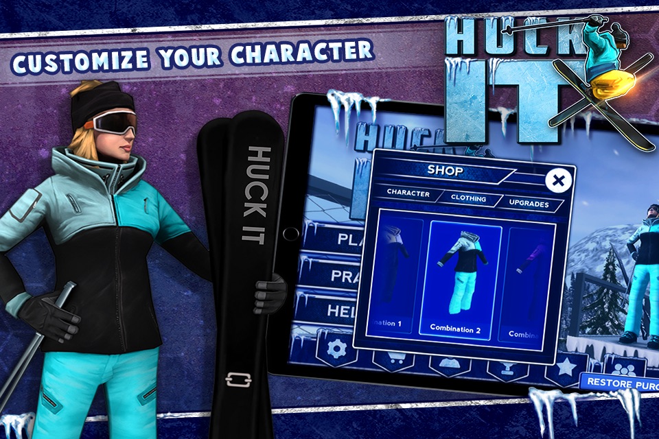 Huck It Skiing 3D screenshot 2