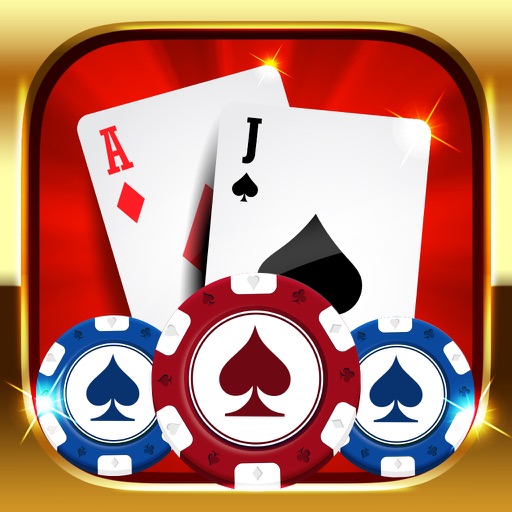 Blackjack 21 + free casino style card game Icon