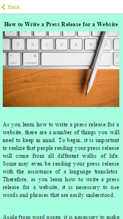 How To Write A Press Release
