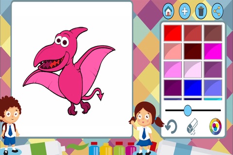 Dinosaurs paint coloring book screenshot 2