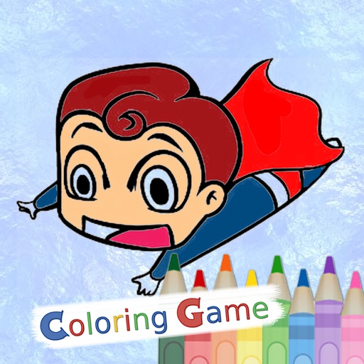 SuperHero Chibi Coloring Book For Kids iOS App