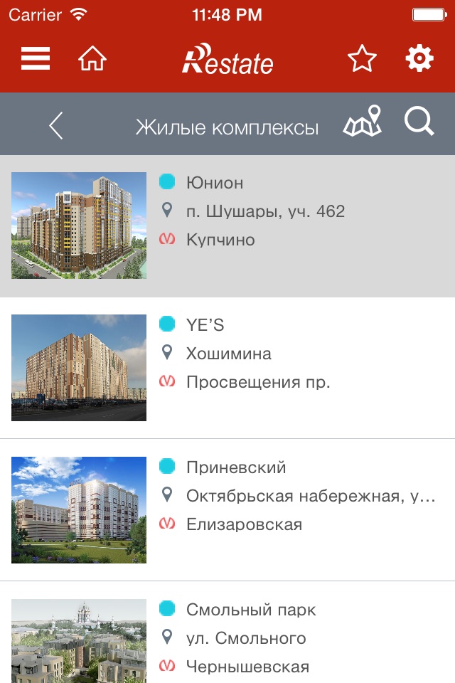 Недвижимость Москвы и Санкт-Петербурга на Restate.ru - снять или купить квартиру, новостройки, найти жилье screenshot 4