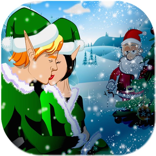 Christmas Elves Kissing