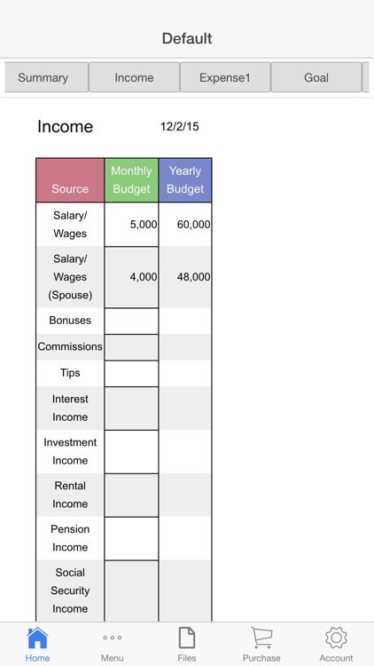Monthly Budget App