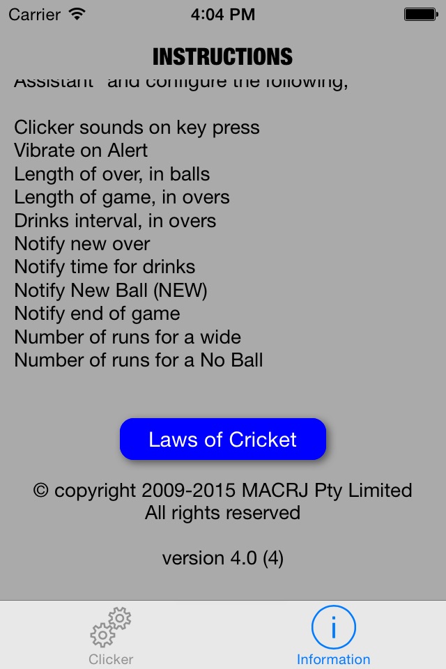 Cricket clicker - Cricket umpire's assistant screenshot 3