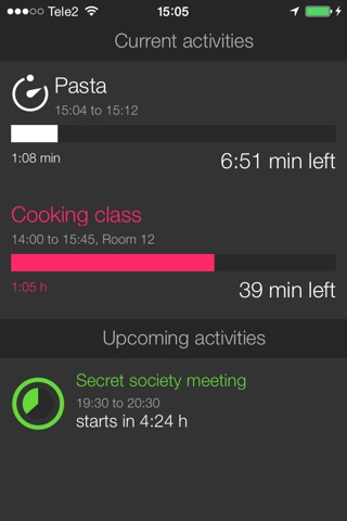 Timelines - Activity times screenshot 2
