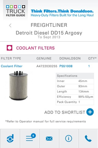 Donaldson Truck Filter Guide screenshot 2