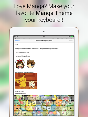 MangaKey Anime and Manga Keyboard for Otaku - Themes GIFs Stickers screenshot