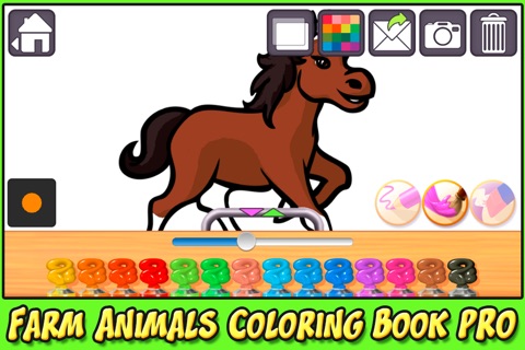 Farm Animals Coloring Book Pro - The creative paint and color animal how to draw app for kids and toddlers screenshot 3