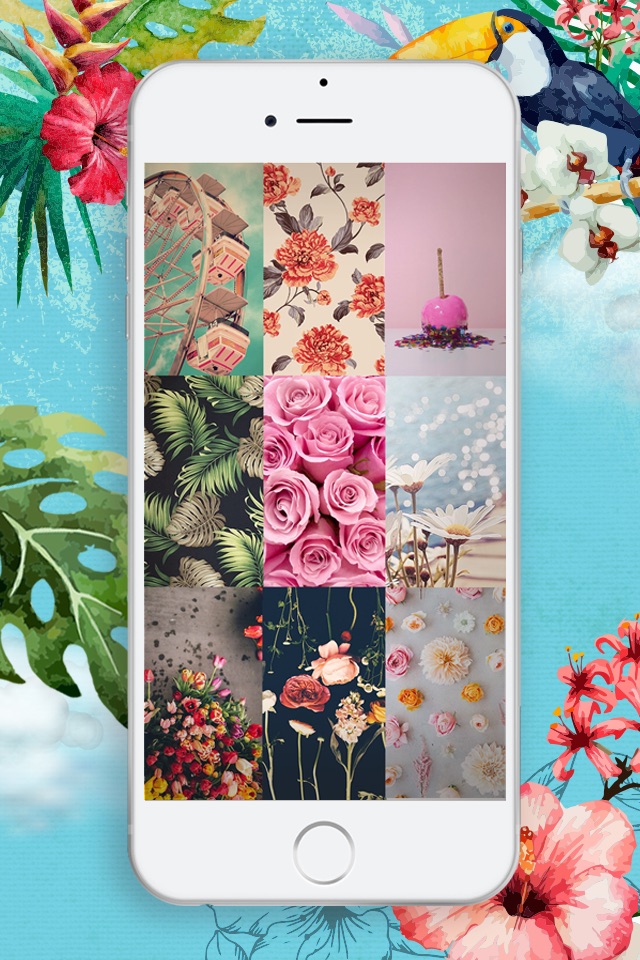 HD Floral Wallpaper - Cool Lockscreen Backgrounds and Blooming Flower Themes for iPhone screenshot 2