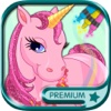 Paint pictures of unicorns Drawings of unicorn coloring or painting the magical unicorn - Premium