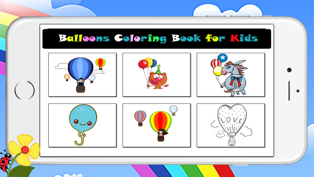 Hot Air Balloons Coloring Book for Kids(圖2)-速報App