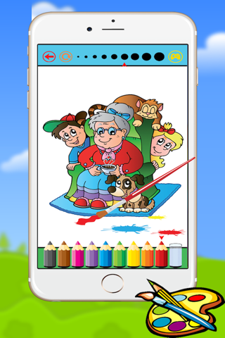 Family Coloring Book for kids and Preschool Toddler Drawing screenshot 2