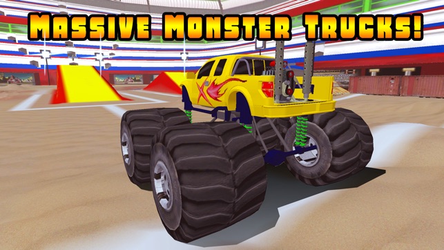 3D Monster Truck Smash Parking - Nitro Car Crush Arena Simul(圖1)-速報App