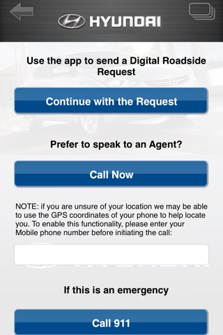 Hyundai Roadside Assistance screenshot 3