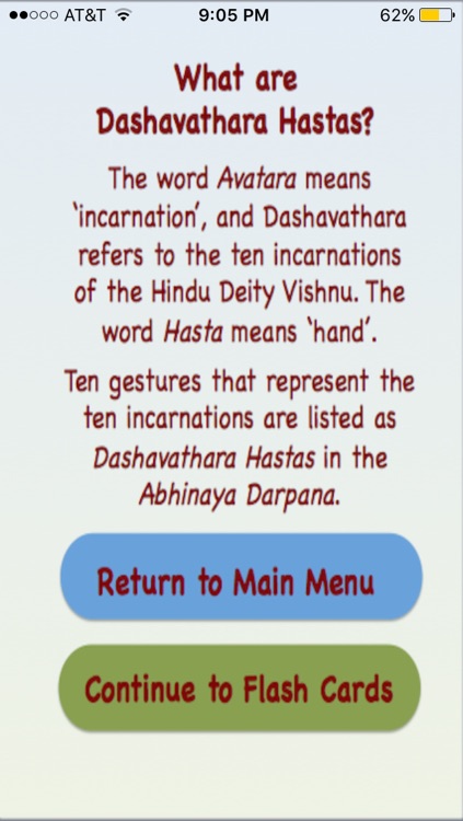 B-Natyam Flash Cards - Dasavathara Hastas