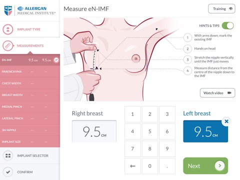 Natrelle™ Implant Selection App - DK screenshot 3