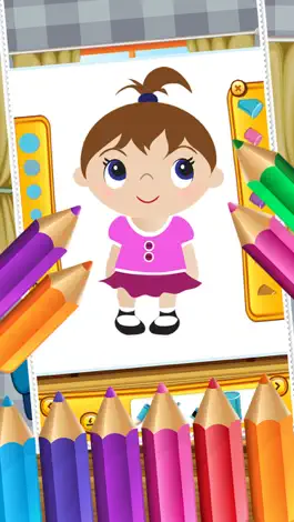 Game screenshot Little Girls Coloring World Drawing Story Kids Game hack