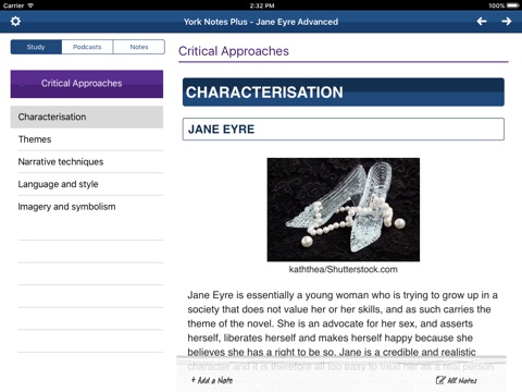 Jane Eyre York Notes Advanced for iPad screenshot 2