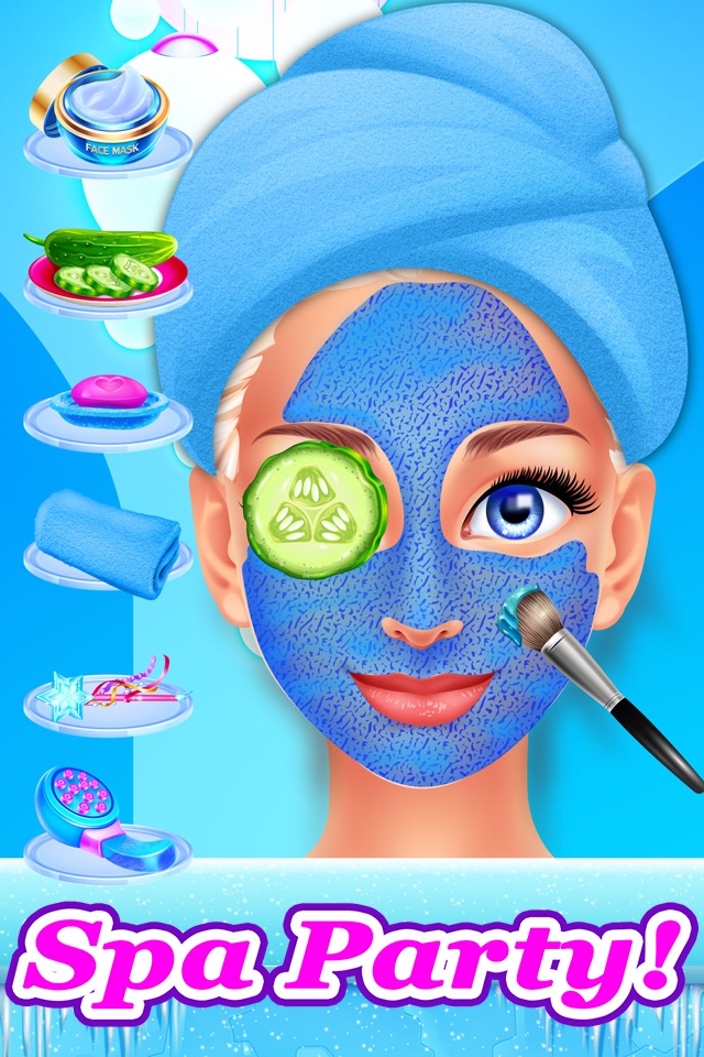 Frozen Face Paint Party - Kids Christmas Games Spa screenshot 2