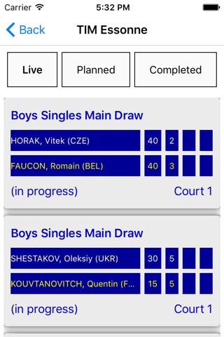 Tennis Ticker Live Scores screenshot 2