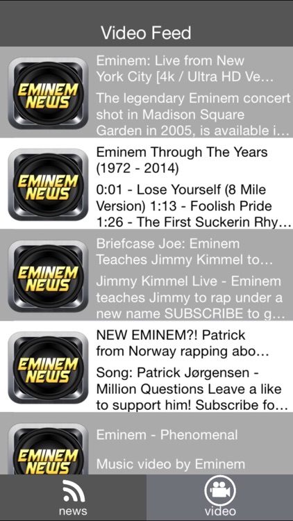 News App - for Eminem