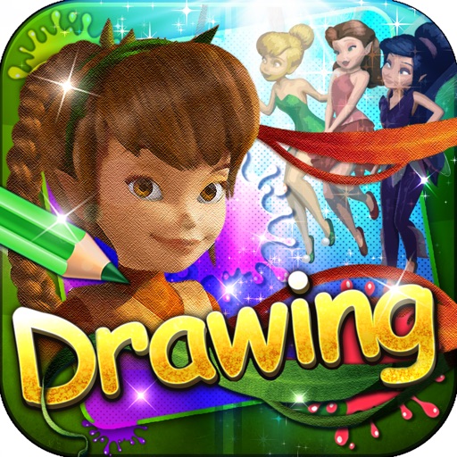 Drawing Desk Tinker Bell : Draw and Paint Coloring Books Fairy Tale Edition